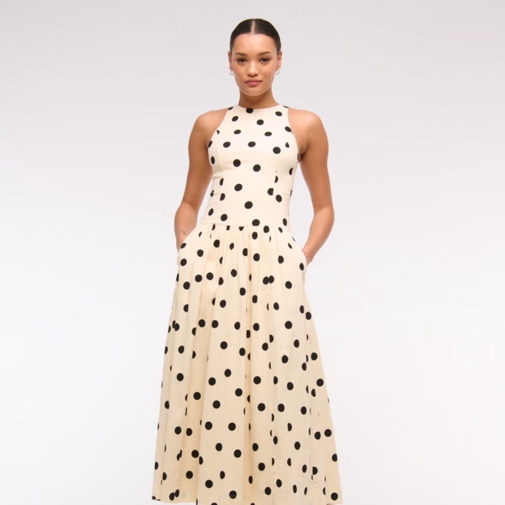 Polka Dot Halter Dress - new with tags